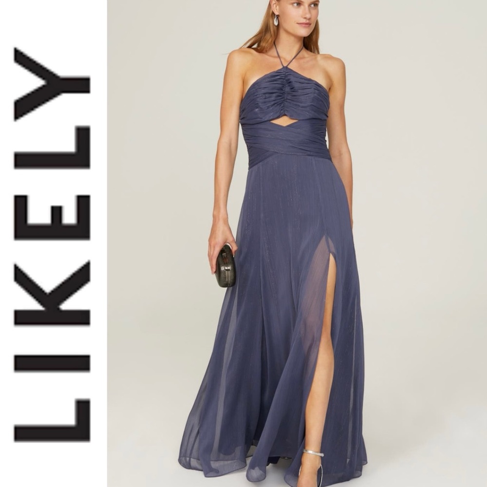 LIKELY Night Shadow Runa Halter Gown Size 6